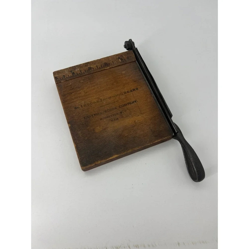 Vintage Kodak Eastman No 1 Trimming Board Antique Wood Paper Cutter Guillotine 5